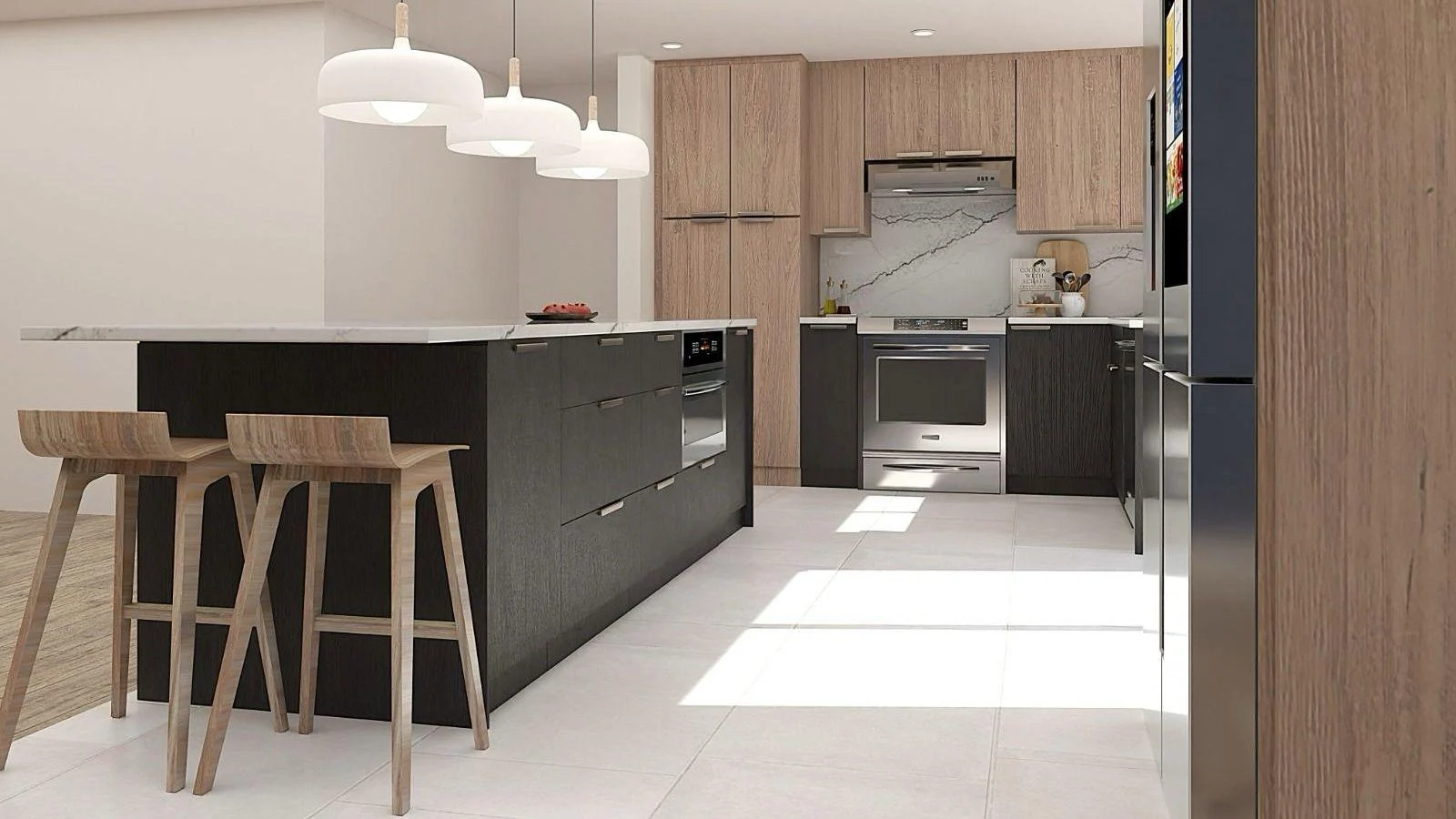 2025 kitchen remodel dark cabinets and island